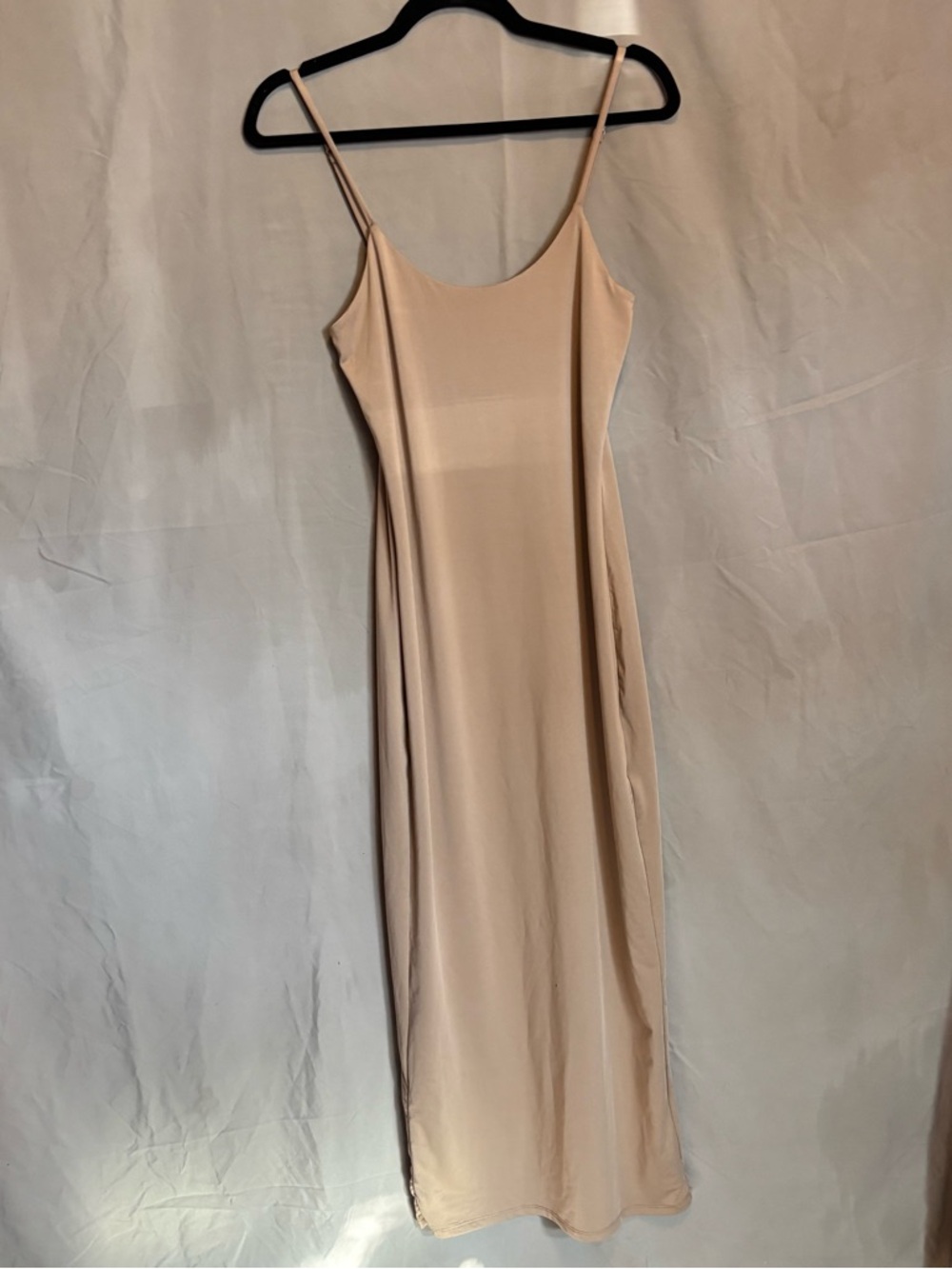 Women’s Nude Slip Dress with Spaghetti Straps